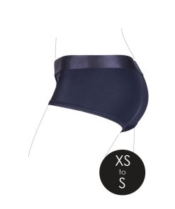 Ouch! Vibrating Strap-On Brief Black Xs/S