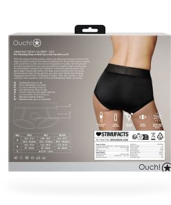 Ouch! Vibrating Strap-On Brief Black Xs/S