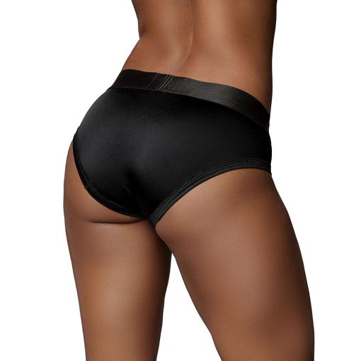 Ouch! Vibrating Strap-On High-Cut Brief Black M/L - Image 3