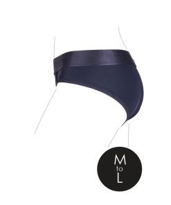 Ouch! Vibrating Strap-On High-Cut Brief Black M/L