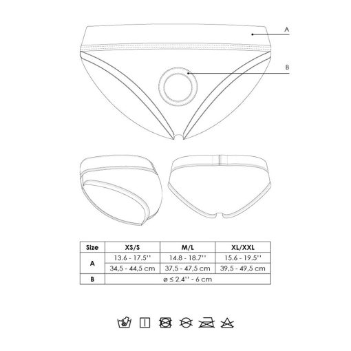 Ouch! Vibrating Strap-On High-Cut Brief Black M/L - Image 10