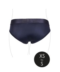 Ouch! Vibrating Strap-On High-Cut Brief Black Xs/S