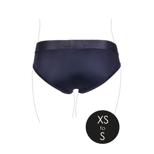 Ouch! Vibrating Strap-On High-Cut Brief Black Xs/S - Image 6