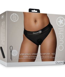 Ouch! Vibrating Strap-On Hipster Black M/L