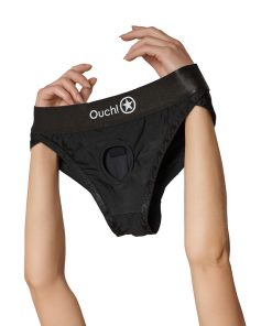 Ouch! Vibrating Strap-On Hipster Black M/L