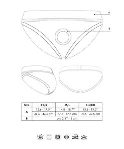 Ouch! Vibrating Strap-On Hipster Black M/L