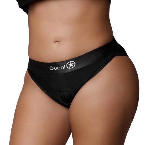 Ouch! Vibrating Strap-On Hipster Black Xl/2Xl - Image 2