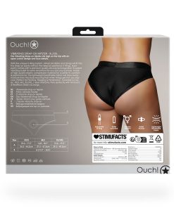 Ouch! Vibrating Strap-On Hipster Black Xl/2Xl