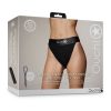 Ouch! Vibrating Strap-On Panty Harness With Open Back Black Xs/S