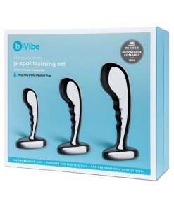 B-Vibe Stainless Steel P-Spot Plug Training Set