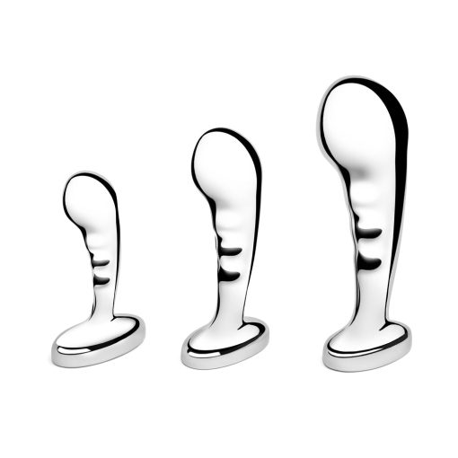 B-Vibe Stainless Steel P-Spot Plug Training Set - Image 4