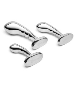 B-Vibe Stainless Steel P-Spot Plug Training Set