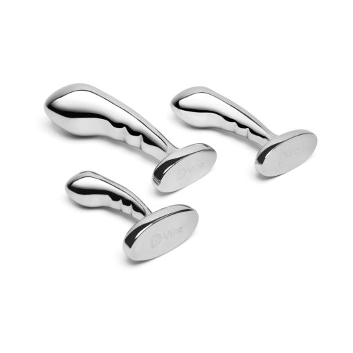 B-Vibe Stainless Steel P-Spot Plug Training Set - Image 6