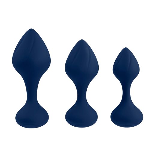 Playboy Tail Trainer 3-Piece Silicone Anal Plug Training Kit Navy - Image 2