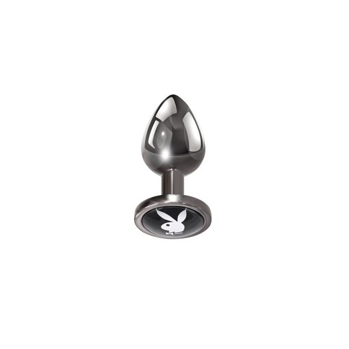 Playboy Tux Small Metal Anal Plug Hematite - Image 3