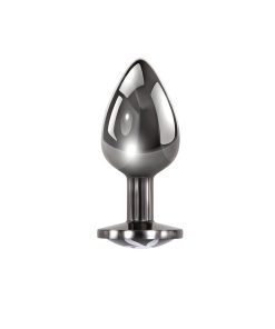 Playboy Tux Large Metal Anal Plug Hematite