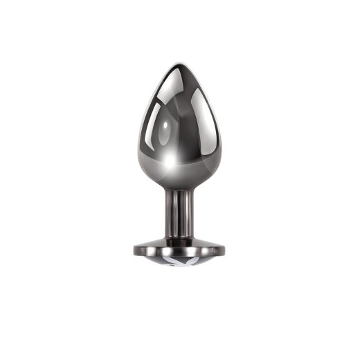 Playboy Tux Large Metal Anal Plug Hematite - Image 2