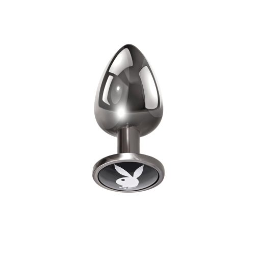 Playboy Tux Large Metal Anal Plug Hematite - Image 3