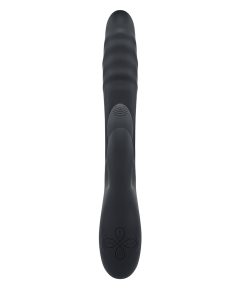 Playboy Rapid Rabbit – Thrusting & Flapping Dual Vibrator (Black, Rechargeable)