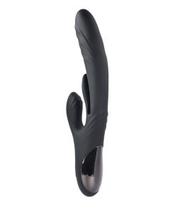 Playboy Rapid Rabbit – Thrusting & Flapping Dual Vibrator (Black, Rechargeable)