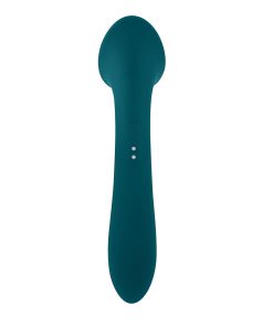 Playboy True Indulgence Rechargeable Dual Ended Silicone Flicking Vibrator Deep Teal