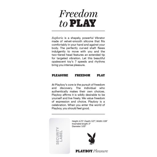 Playboy Euphoria Rechargeable Silicone G-Spot Vibrator Opal - Image 9