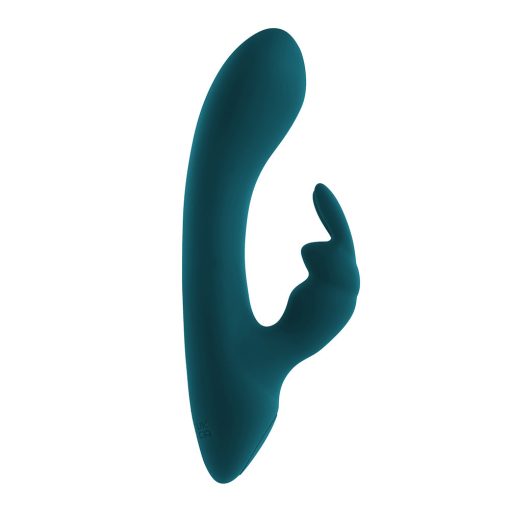 Playboy Lil Rabbit Rechargeable Silicone Dual Stimulation Vibrator Deep Teal - Image 5