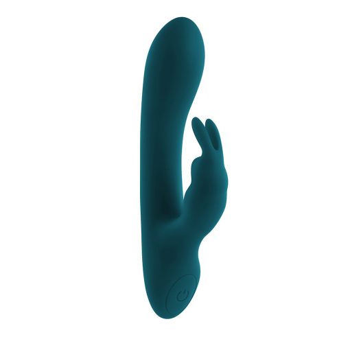 Playboy Lil Rabbit Rechargeable Silicone Dual Stimulation Vibrator Deep Teal - Image 6