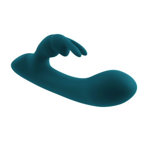 Playboy Lil Rabbit Rechargeable Silicone Dual Stimulation Vibrator Deep Teal - Image 8