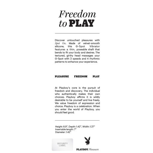 Playboy Spot On Rechargeable Posable Silicone G-Spot Vibrator Acai - Image 9