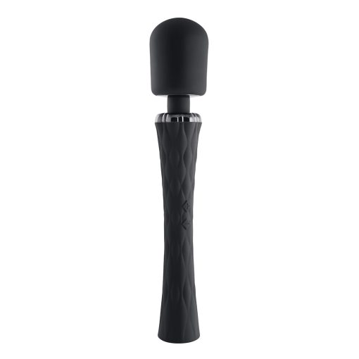 Playboy Royal Rechargeable Silicone Wand Vibrator Black - Image 3