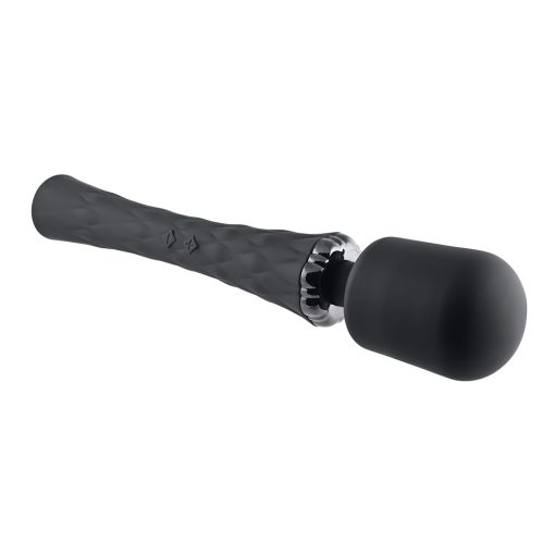 Playboy Royal Rechargeable Silicone Wand Vibrator Black - Image 6