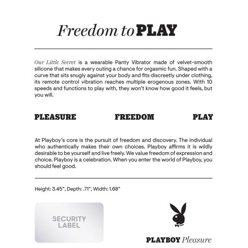 Playboy Our Little Secret – Remote Rechargeable Panty Vibe Acai - Image 9