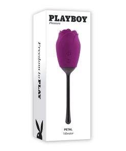 Playboy Petal Rechargeable Silicone Tongue Flicking Vibrator Wild Aster