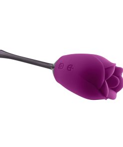 Playboy Petal Rechargeable Silicone Tongue Flicking Vibrator Wild Aster