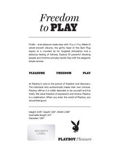 Playboy Plug & Play Rechargeable Remote Controlled Vibrating Silicone Anal Plug Navy