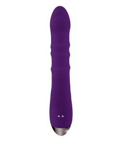 Playboy Hop To It Rechargeable Thrusting Silicone Dual Stimulation Vibrator Acai