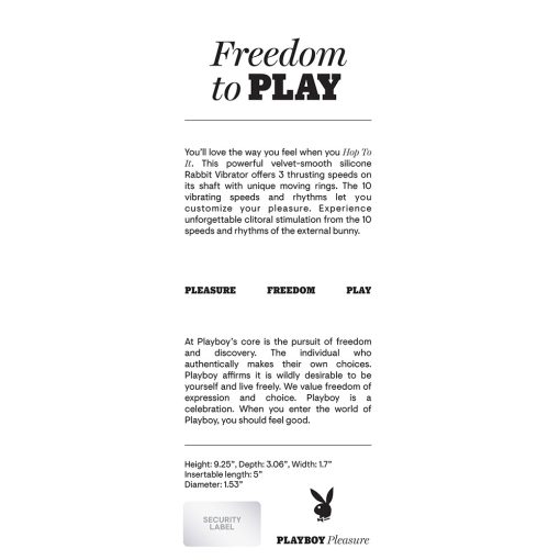 Playboy Hop To It Rechargeable Thrusting Silicone Dual Stimulation Vibrator Acai - Image 9