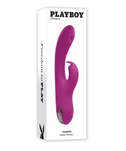 Playboy Thumper Rechargeable Tapping Silicone Dual Stimulation Vibrator Wild Star