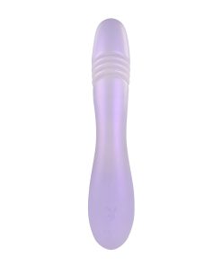 Playboy Bumping Bunny Rechargeable Thrusting Warming Silicone Dual Stimulation Vibrator Opal