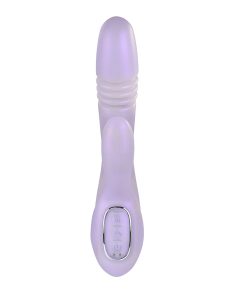 Playboy Bumping Bunny Rechargeable Thrusting Warming Silicone Dual Stimulation Vibrator Opal