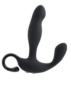 Playboy Come Hither Rechargeable Remote Controlled Silicone Vibrating Prostate Massager Black