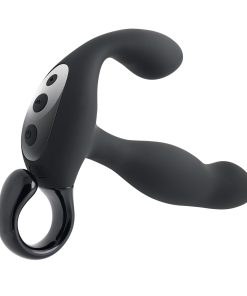 Playboy Come Hither Rechargeable Remote Controlled Silicone Vibrating Prostate Massager Black