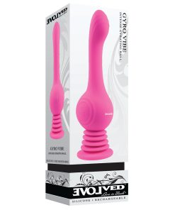 Evolved Gyro Vibe Rechargeable Gyrating Silicone Vibrator Pink