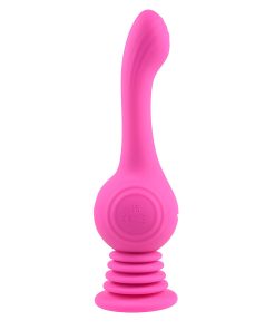 Evolved Gyro Vibe Rechargeable Gyrating Silicone Vibrator Pink