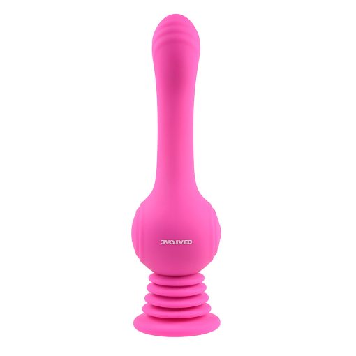 Evolved Gyro Vibe Rechargeable Gyrating Silicone Vibrator Pink - Image 5