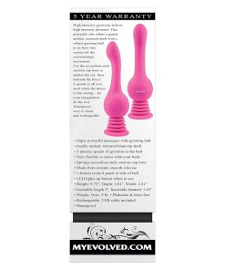 Evolved Gyro Vibe Rechargeable Gyrating Silicone Vibrator Pink