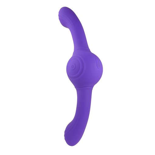 Evolved Our Gyro Vibe Rechargeable Dual Ended Gyrating Silicone Vibrator Purple - Image 3