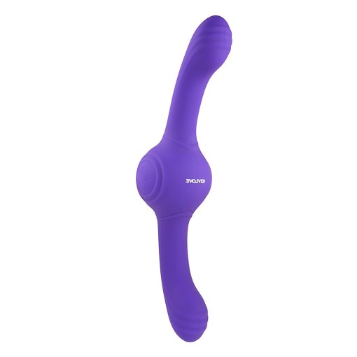 Evolved Our Gyro Vibe Rechargeable Dual Ended Gyrating Silicone Vibrator Purple - Image 6