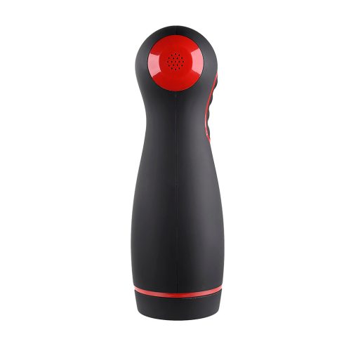 Zero Tolerance Tight Squeeze Rechargeable Vibrating Squeezing Talking Stroker Tpe Black/Red - Image 4